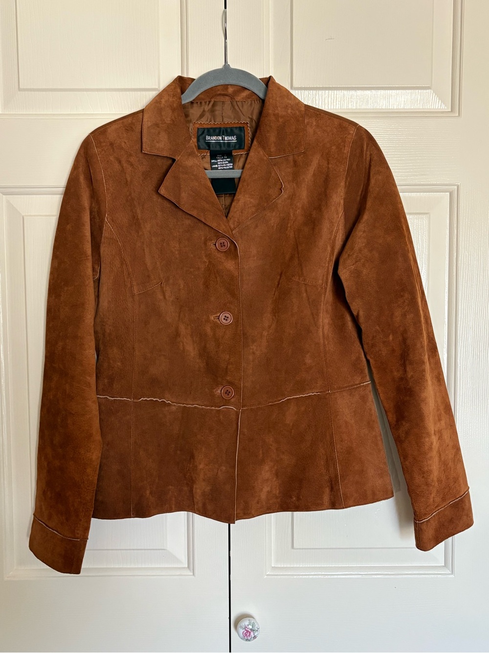 Brandon Thomas Brown Suede Button Jacket